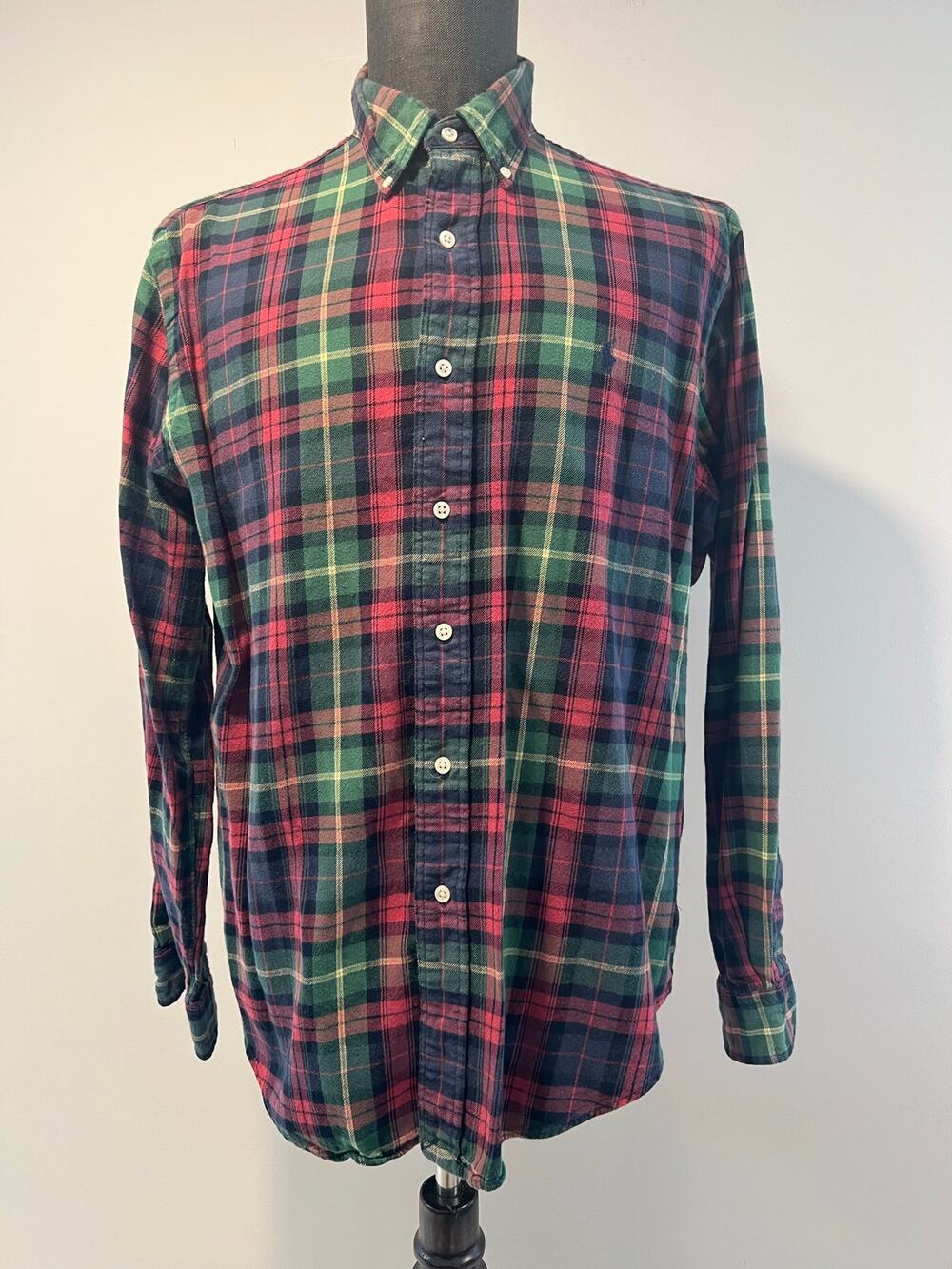 Vintage Polo Ralph Lauren Classic Cotton Shirt Button Down Long Sleeve Large SG